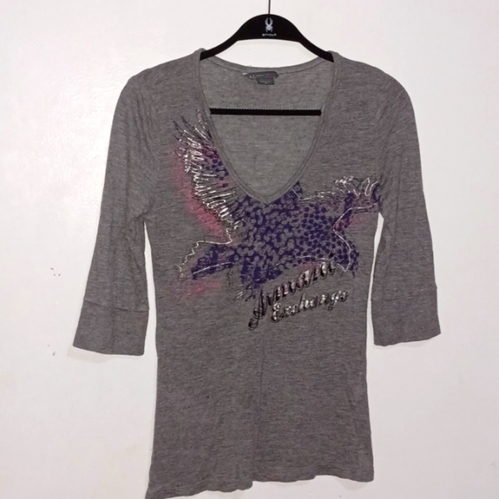 Grey long short sleeve shirts